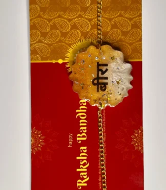 Resin Rakhi with Golden Chain (Design 5)