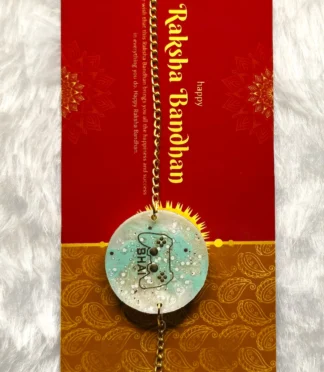 Resin Rakhi with Golden Chain (Design 3)