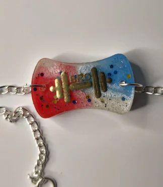 Resin Rakhi with Silver Chain (Design 3)