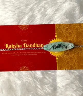 Resin Rakhi with Silver Chain (Design 4)